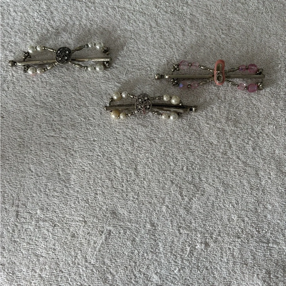 Lila Rose Silver and Pink Hair Accessories